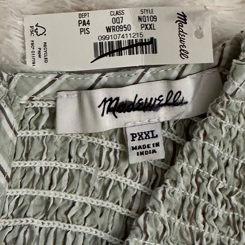 Madewell Petite Melody Smocked Midi Dress NWT - Picture 10 of 12